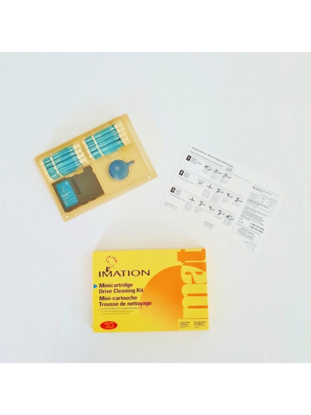 IMATION Minicartridge Drive Cleaning Kit - NOS 1998 (10 cleaning nettoyages)